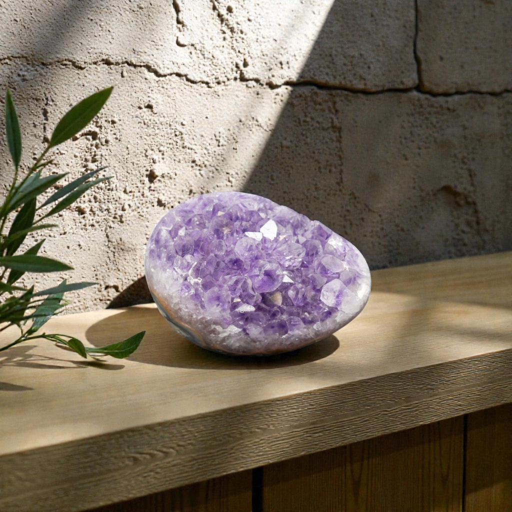 Uruguayan Amethyst Egg - Natural Crystal Decor Piece | 1.7 lb