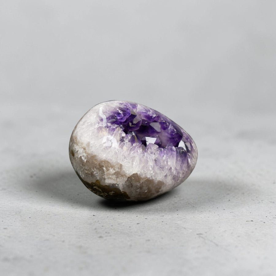 Amethyst Crystal Egg - Deep Violet Geode 3 lb