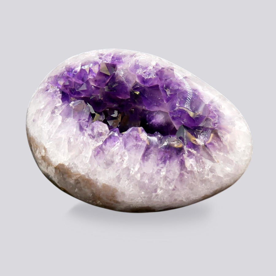 Amethyst Crystal Egg - Deep Violet Geode 3 lb