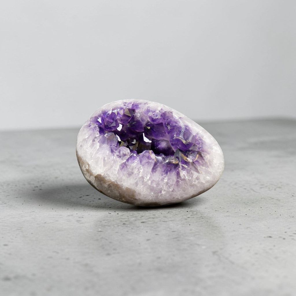 Amethyst Crystal Egg - Deep Violet Geode 3 lb