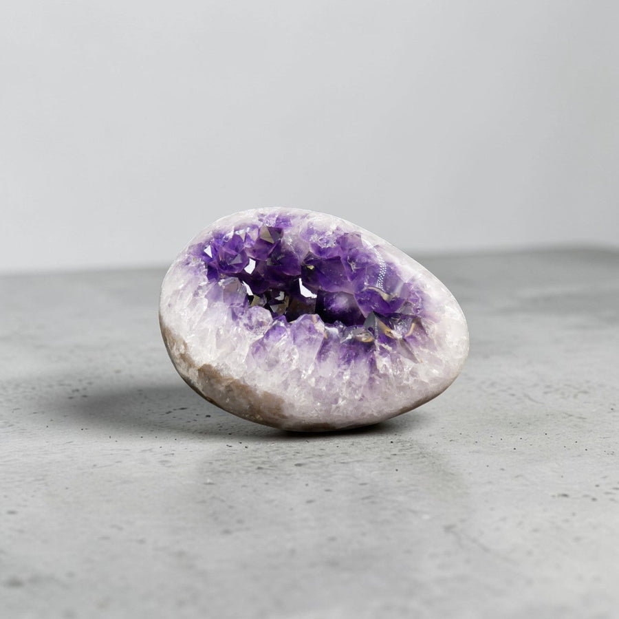 Amethyst Crystal Egg - Deep Violet Geode 3 lb