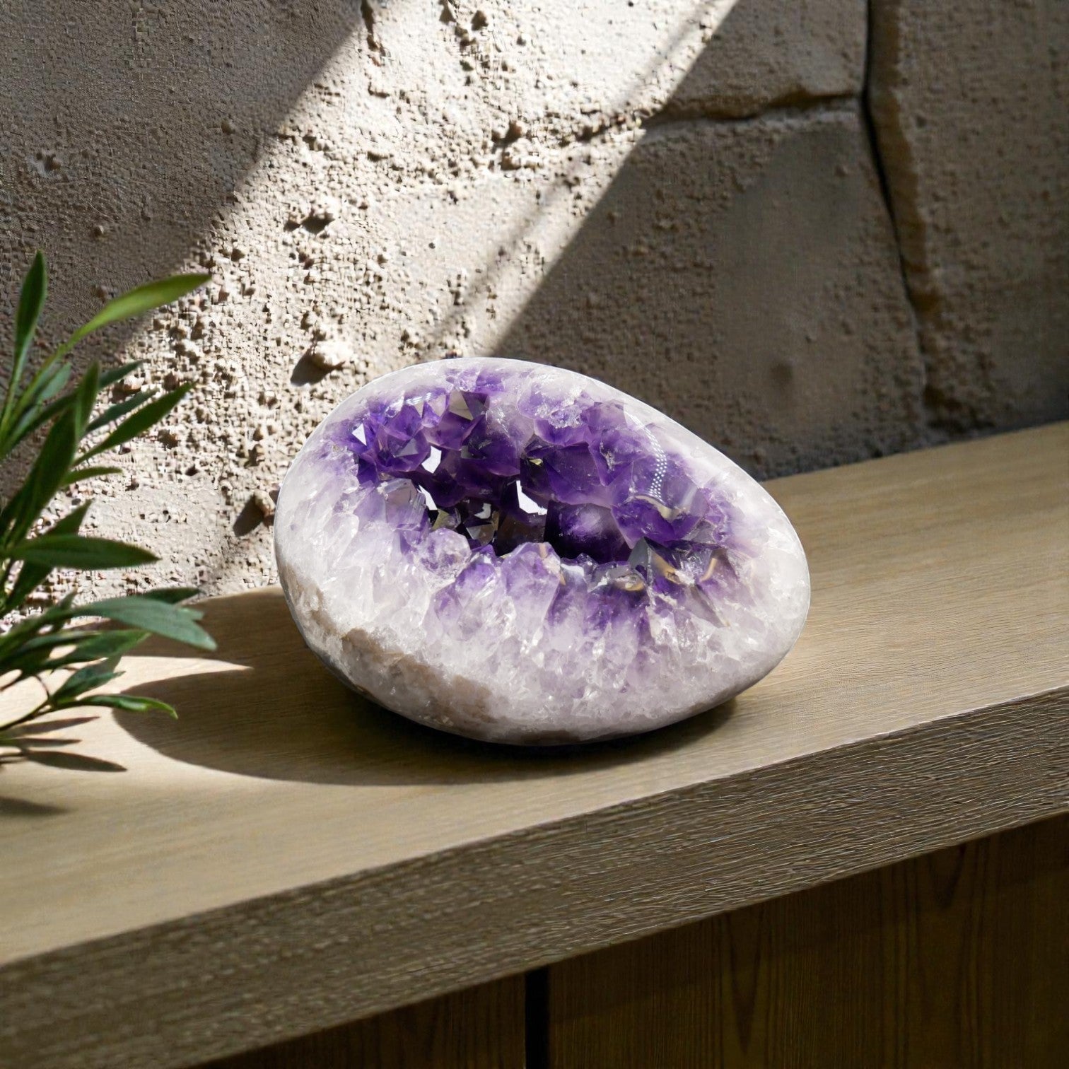 Amethyst Crystal Egg - Deep Violet Geode 3 lb