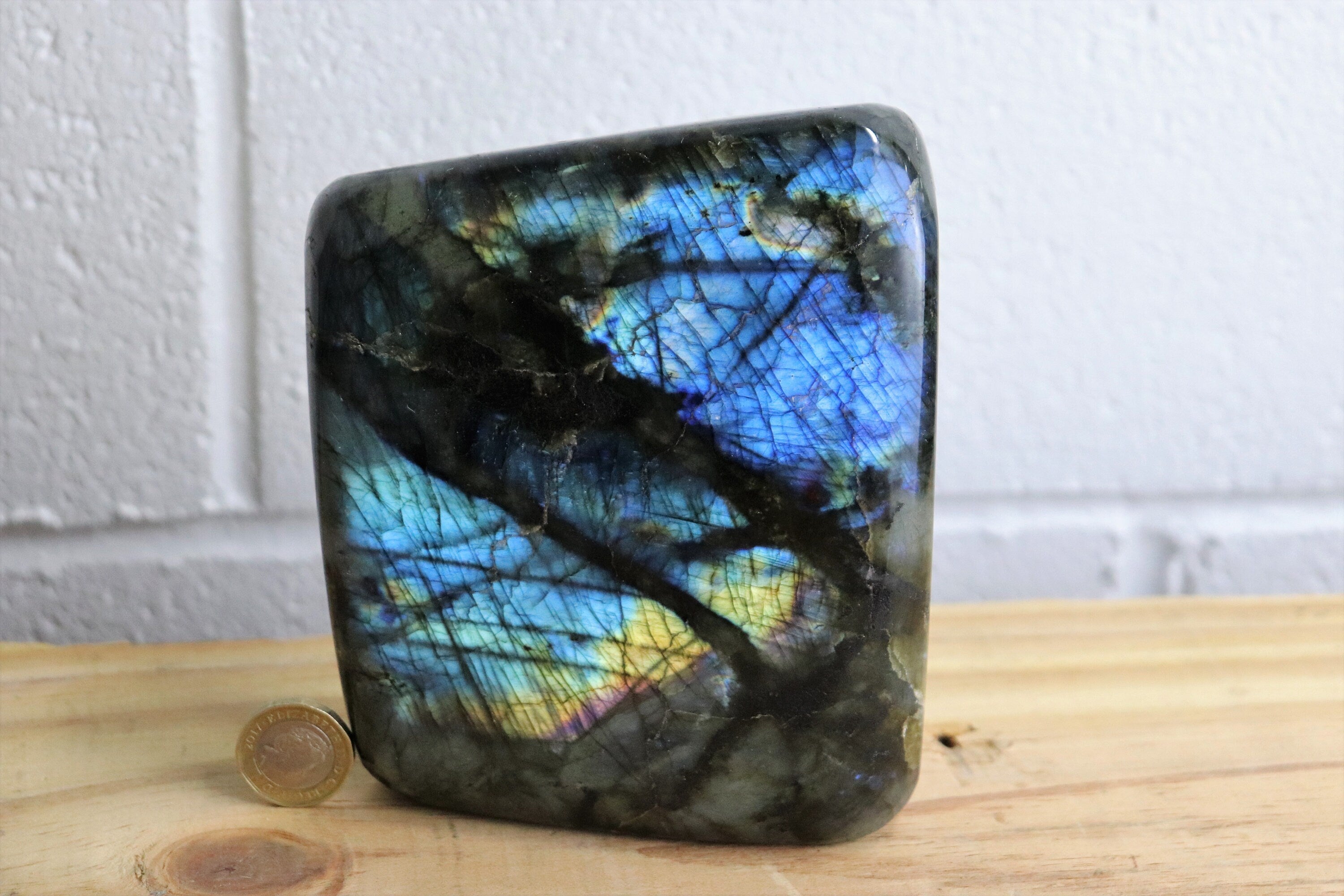 Large Labradorite Crystal Polished