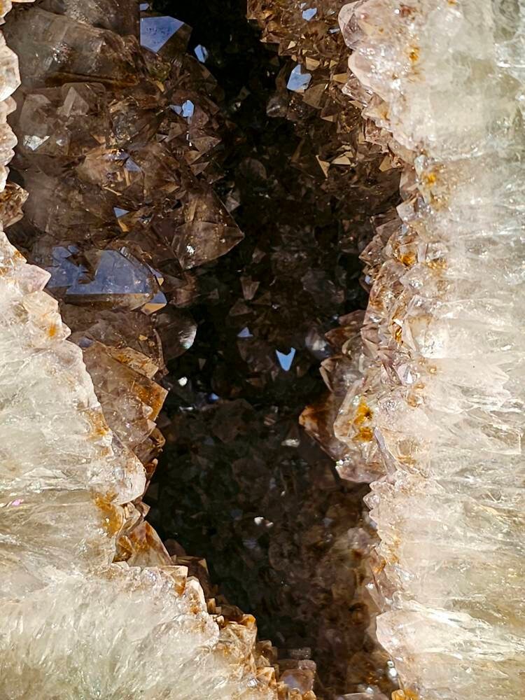 Large Brazilian Amethyst Crystal Church Pair