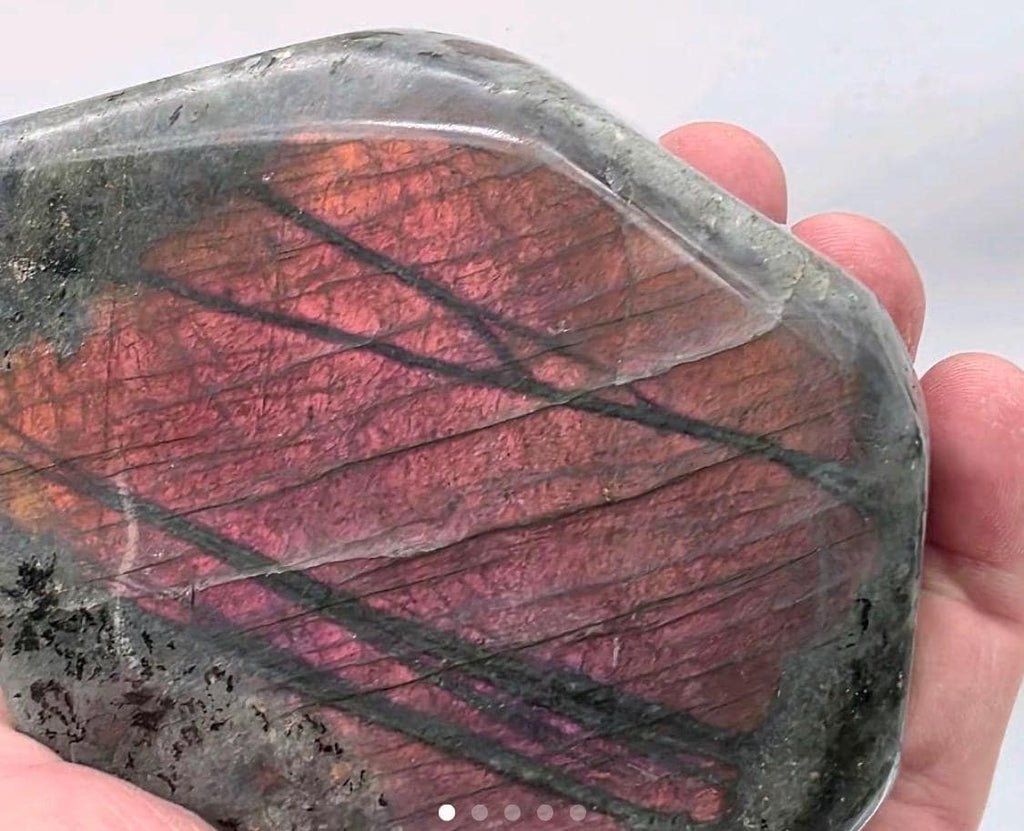 Purple Sunset Labradorite Freeform | Natural Labradorite Crystal Display Piece