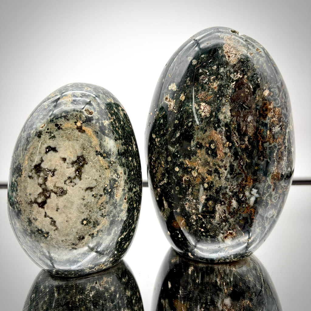 Ocean Jasper Freeform Pair - Matching Crystal Decor