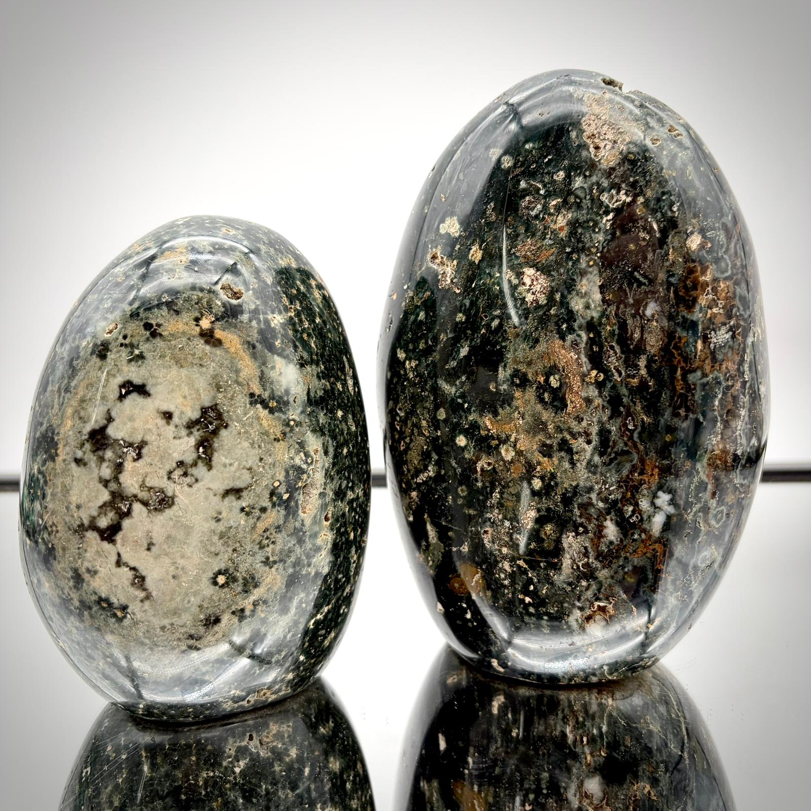Ocean Jasper Freeform Pair - Matching Crystal Decor