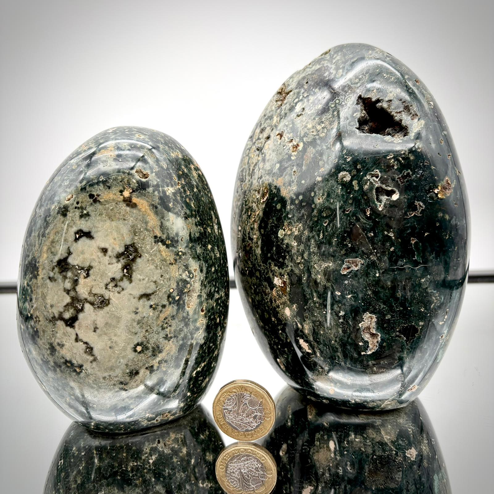 Ocean Jasper Freeform Pair - Matching Crystal Decor