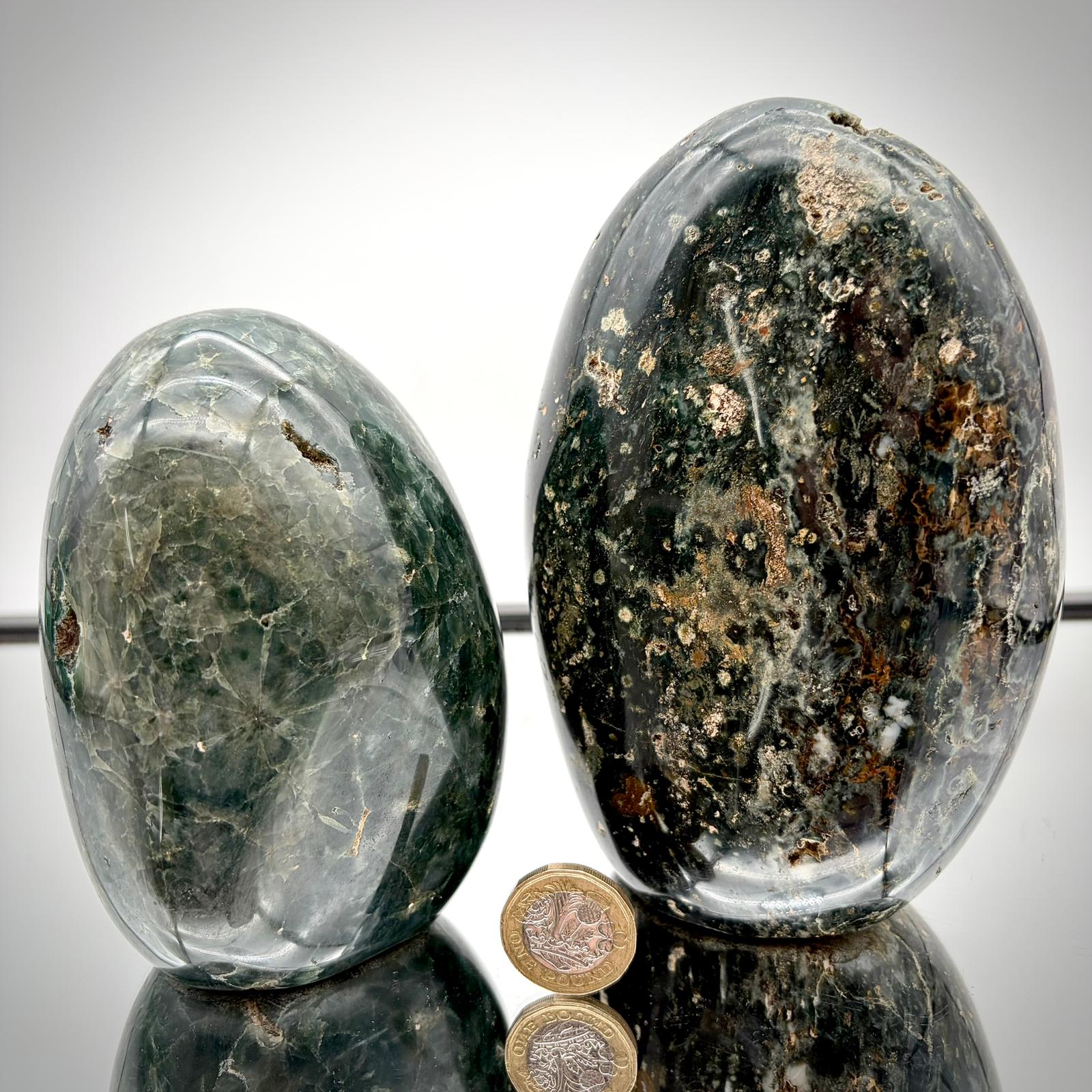Ocean Jasper Freeform Pair - Matching Crystal Decor