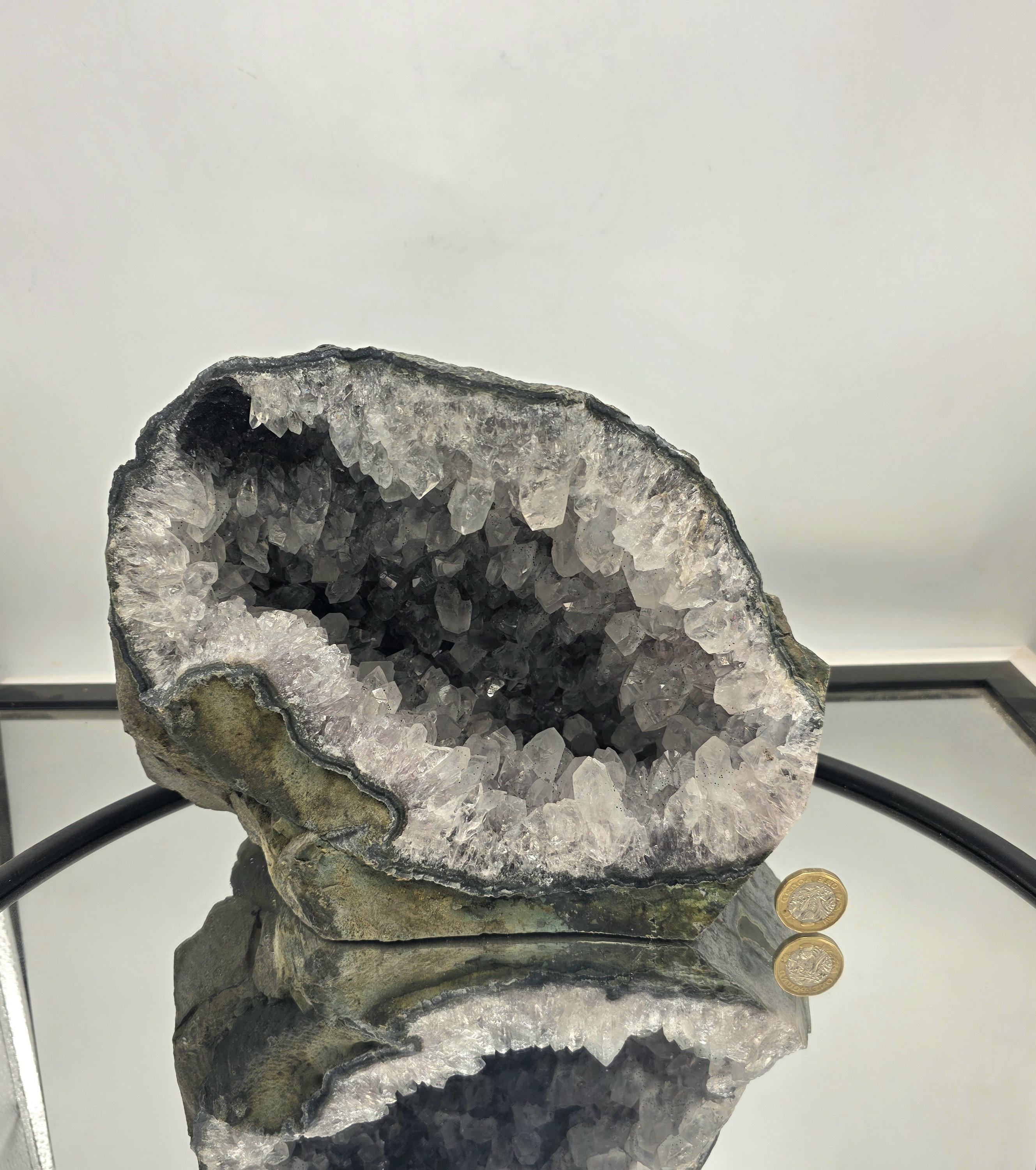 Large Clear Quartz Crystal Geode Cave 5.47 KG