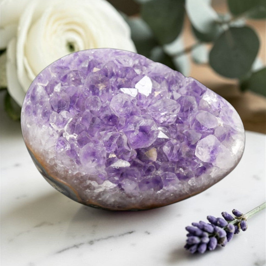 Uruguayan Amethyst Egg - Natural Crystal Decor Piece | 1.7 lb